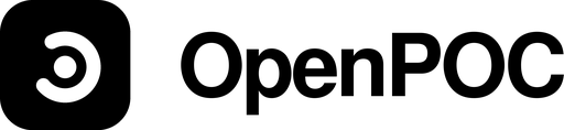 The OpenPOC mark with the OpenPOC name beside it, in black and white
